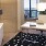 a room with a table and chairs